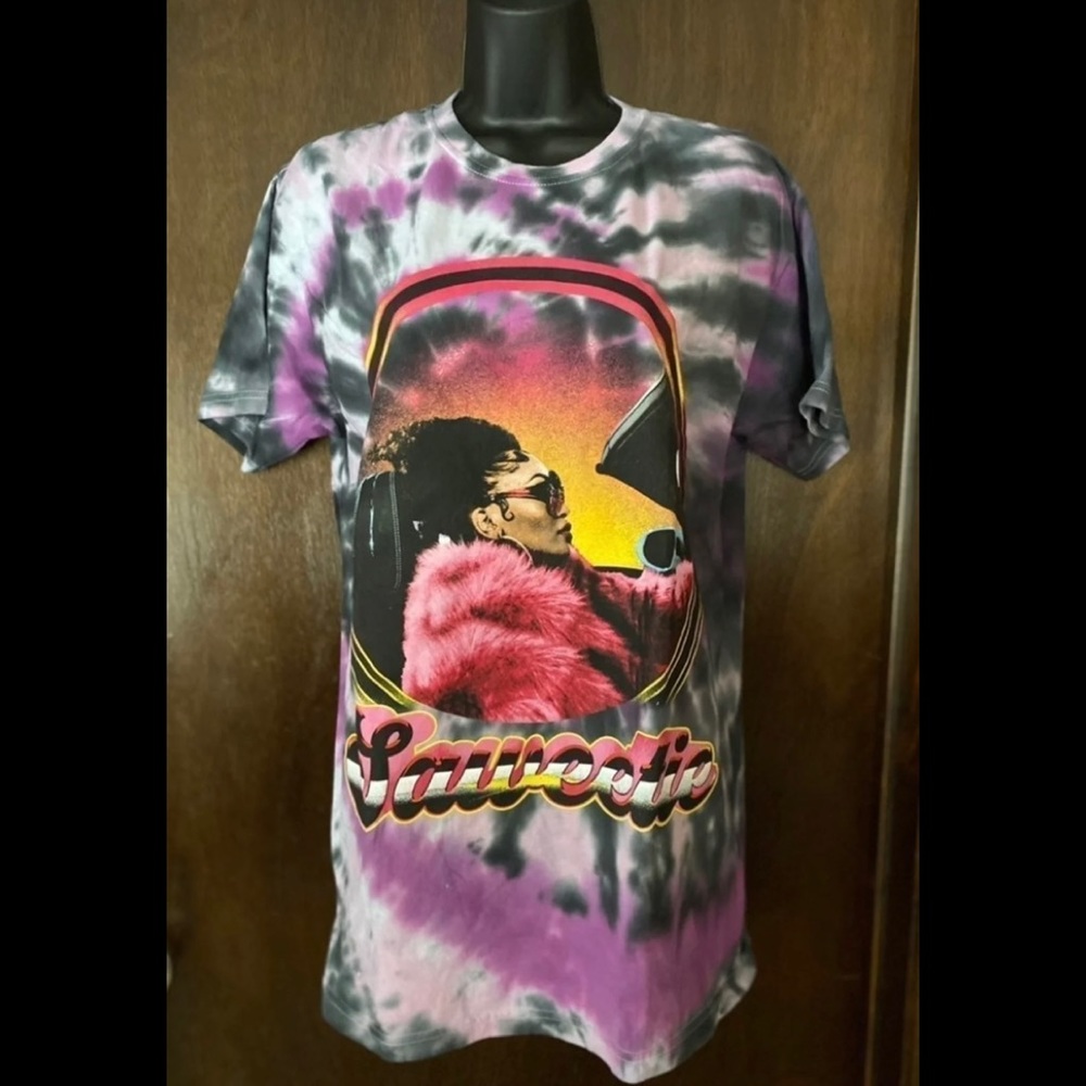 New Purple Tie Dye Saweetie Graphic Tee